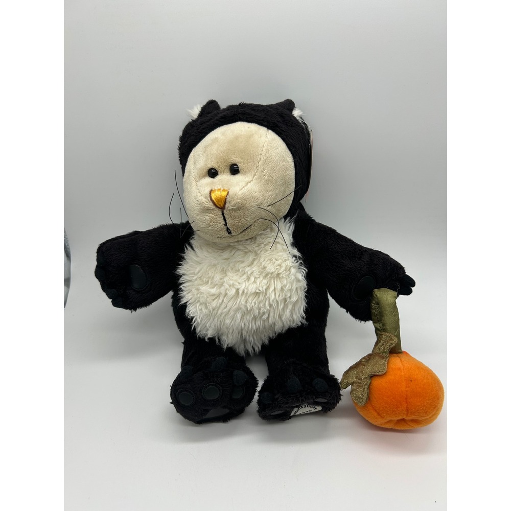 Starbucks Bearista Bear Plush 41st Ed Black Cat Pumpkin Halloween 2005